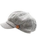 MIRMARU Women's Classic Chenille Grey Baker Boy Cap - Winter Cozy Hat - Buy Online on GoSupps.com