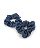 2 Pcs Scrunchies for Women Soft Silk Scrunchies Premium Satin Scrunchie Ponytail Holder Hair Scrunchies for Women Elastic Hair Ties for Long Fine & Thick Curly Hair Girls (Navy Blue) - Buy Online on GoSupps.com
