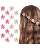 cobee 16PCS Flower Hair Clips Crystal Rhinestone Petal Hair Clip Small Hair Clips Mini Hair Claw Clips Fashion Hair Accessories for Women Girls Birthday and Wedding Party Daily (Beige Pink) - Buy Online on GoSupps.com