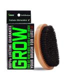 GROW First Cut Boar Bristle Beard & Wave Brush for Men 360 - Beard/Hair Growth Follicle Stimulator - Exfoliate - Detangle - Moisturize - Improve Circulation & Blood Flow (USA) - Buy Online on GoSupps.com