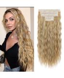 REECHO 5PCS Brown Clip in Hair Extensions - 24 Inch Thick Long Loose Waves - HE002 - Dark Blonde with Highlights - Buy Online on GoSupps.com