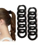 Satin Silk Hair Ties - Black Small Scrunchies for Women - No Slip Ponytail Holder for Thick Curly Hair - Cute Hair Accessories for Girls - Buy Online on GoSupps.com