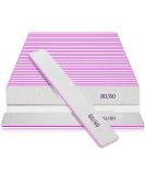 50 Pieces Nail Files 80/80 Grit for Gel & Acrylic Nails - Double-Sided Nail File Set for Manicure & Nail Art | Perfect for Home & Nail Studios - Buy Online on GoSupps.com