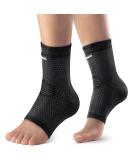 CAMBIVO Ankle Brace for Sprains & Recovery - Compression Support for Achilles Tendonitis & Plantar Fasciitis - Unisex Medium Black Sleeves for Basketball & Daily Use - Buy Online on GoSupps.com