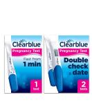 Clearblue Pregnancy Value Bundle Double-Check and Date Combo Pack (1 Digital 1 Visual) + 1 Rapid Detection Test - Easy at Home Pregnancy Test - Buy Online on GoSupps.com