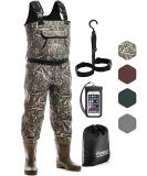 Foxelli Camo Neoprene Chest Waders with Waterproof Boots - Men's & Women's Hunting/Fishing Gear - Buy Online on GoSupps.com