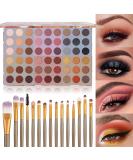 UCANBE 54 Color Nude Eyeshadow Palette + 15 PCS Eye Brushes Set - Highly Pigmented, Long-Lasting Waterproof Makeup - Buy Online on GoSupps.com
