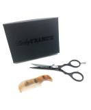 Lucky Franc's Beard Trimming Kit with Japanese Scissors and Ox Horn Combs for Men - Handmade Beard Care Set - Buy Online on GoSupps.com
