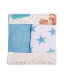 Lilly and Ben 2-Person Pack Wrap Cover | Cozy Suction-Strong Changing Pad Cover | Soft Terry Cotton | Easy-to-Care Clamping Cover for Narrow Pads - Blue Star - Buy Online on GoSupps.com