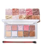 Erinde 10 Colors Glitter Eyeshadow Palette - Long-Lasting Highly Pigmented & Waterproof Korean Makeup Set with Brush #13-C - Buy Online on GoSupps.com