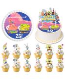Buy 14 Pieces Edible Cake Toppers - 25th Birthday Decorations - Colorful Tortendeko for Parties - Buy Online on GoSupps.com