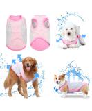 Dog Cooling Vest - Breathable Mesh Summer Jacket for Cool & Comfortable Dogs - Pink - Buy Online on GoSupps.com
