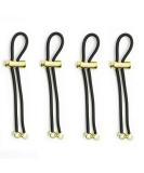 Pulleez Pony Party Set of 4 - Gold Metalized Charms - Black Elastic Hair Tie Bracelet - Buy Online on GoSupps.com