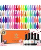 Modelones 36 Pcs Gel Nail Polish Set Christmas Rainbow Bright Neon Holiday Color Gel Polish Set 7ml Soft Pink Red Green Nail Polish Gel Glitter Soak Off Nail Art Kit Starter DIY Gift for Women - Buy Online on GoSupps.com