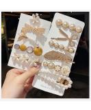Etoleko Fashion Hair Clips Set - Pearls & Resin Barrettes - Handmade, Elegant Gold Accessories - 11-piece Set for Women, Girls - Buy Online on GoSupps.com