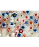 Devardi Glass COE 90 Hi-Def Premium Fire-Polished Millefiori 2 oz Mix - White Fusing Mosaic - Buy Online on GoSupps.com