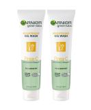 Garnier SkinActive Green Labs Pinea-C Brightening Gel Wash - Vitamin C & Pineapple Cleanser for Dull Skin 2 Count - Buy Online on GoSupps.com