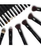 Chali 18-Piece Make-Up Brush Set with Bag | Professional Cosmetics Brushes for Foundation Eyeshadow Powder Blender Concealer & Eyebrows - International Shipping Available - Buy Online on GoSupps.com