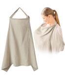 Nursing Apron & Cover | Darryy Muslin Breastfeeding Scarf | Breathable Cotton 75x95 cm Multi-Purpose Khaki Cover for On-the-Go Moms - Buy Online on GoSupps.com
