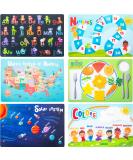 Hapinest 6 Pack Reusable Non Slip Educational Placemats for Toddlers and Kids - Buy Online on GoSupps.com