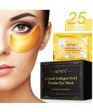 24K Gold Eye Pads - 25 Pairs for Dark Circles Anti-Aging with Hyaluronic Acid Collagen & B5 | Moisture-Giving & Reduces Puffiness - Buy Online on GoSupps.com