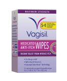 Vagisil Anti-Itch Medicated Feminine Intimate Wipes for Women, Maximum Strength, Gynecologist Tested, 12 Wipes Aloe Vera Pack of 1 - Buy Online on GoSupps.com