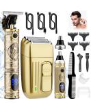 Professional Hair Trimmer & Clippers Set for Men - Cordless Electric Beard Trimmer with LCD Display - Ideal Gift for Grooming - Buy Online on GoSupps.com