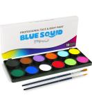 Children's Make-Up Set | Blue Squid Pro 12x10g - Safe Face Paint & Body Paint for Kids & Adults | Carnival & Halloween Ready - Buy Online on GoSupps.com