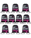 Cheerleading Drawstring Gym Bag Cheer Black Drawstring Bag Eat Sleep Cheer Drawstring Bag for Youth Sports  13.4 x 16.9 Inch (20 Pieces) - Buy Online on GoSupps.com