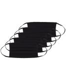 Oscar Apparels Reusable Face Mask 100% BCI Cotton with Elastic Loop Adult (5 Pack) One Size (Pack of 5) Black - Buy Online on GoSupps.com