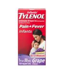 Tylenol Infants Oral Suspension Grape | 1 Fl. Oz | Pain Relief for Babies - Buy Online on GoSupps.com
