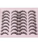 JIMIRE Faux Mink Cat Eye Lashes Fluffy Crossed Volume False Eyelashes Natural Look Handmade Premium Quality Reusable 16 Pairs Pack 16 Pairs - B - Buy Online on GoSupps.com