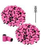 Terossy 180 Fine Grit Sanding Bands for Nail Drill - 200pcs Manicure/Pedicure Nail Sanding Bits with Mandrel - Electric Nail Sanding Bits in Pink - Buy Online on GoSupps.com