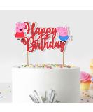 Seyal Pepa Pig Happy Birthday Cake Topper - Buy Online on GoSupps.com