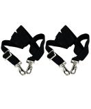 Majestic Ally Pack of 2 Adjustable Length Horse Blanket Sheet Replacement Elastic Leg Strap with Double Swivel Snaps - Black - Buy Online on GoSupps.com