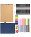 37-Piece Drawing Sketching Pencils Set with Sketchbook and Accessories for Kids and Adults - Art Kit for Beginners - Buy Online on GoSupps.com