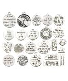 WOCRAFT 40pcs Inspiration Words Charms for DIY Jewelry Making - Crafting Pendants for Necklace & Bracelet (M331) - Buy Online on GoSupps.com