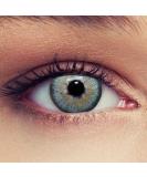 Shop Monthly Blue Colored Contact Lenses - Design Lens for Dark Eyes Natural Effect -5.50 Strength + Free Container - Buy Online on GoSupps.com