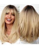 Shop Ombre Blonde Wigs with Bangs - Heat-Resistant Synthetic Women's Wigs for Everyday Use - Buy Online on GoSupps.com