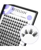 Beyelian D Curl Cluster Eyelashes - 144 PCs 0.07mm DIY Extensions Super Thin Black Band Luxury Individual Lashes at Home - Buy Online on GoSupps.com