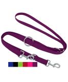 Dey Premium 2m Dog Leash - 3-Way Adjustable Nylon Leash for Small Medium & Large Dogs - Multiple Colors Available - Doubleein Dog Cat & Puppy Leash - Lila Purple 2.5 x 200 cm - Buy Online on GoSupps.com