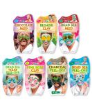 7th Heaven Face Masks Skincare Set - 7 Clay, Mud & Peel Off Masks Gift Set - Chocolate Mud, Charcoal, Dead Sea, Pink Rose - Perfect for a Spa Day at Home - Buy Online on GoSupps.com