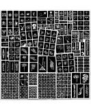Aresvns 550+ PCS Temporary Tattoo Stencils & Body Painting Pen Set | 24 Sheets Henna Templates for Women | Reusable Glitter & Airbrush Body Art | Christmas Gift - Buy Online on GoSupps.com