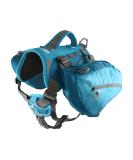 Kurgo Baxter Hundred Dog Backpack - Coastal Blue Saddle Bag for Hiking (14-39 kg) with 2 Side Pockets - Buy Online on GoSupps.com