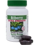 Yerba Prima Bilberry Extra Strength 50 Capsules - Antioxidant Support & Eye Health - Buy Online on GoSupps.com