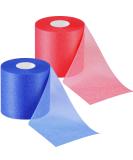 Prewrap Athletic Tape Foam Underwrap 2-Pack Rose Red and Blue 2 Rolls, 2.75 Inches x 30 Yards for Hair Wrists Elbows Knees Ankles - Buy Online on GoSupps.com