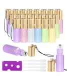 mavogel Essential Oil Roller Bottles - 24 Pack 5ml Pearl Colored Glass Roller Bottles with Stainless Steel Roller Balls Essential Oil key Opener and Droppers Included - Buy Online on GoSupps.com