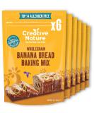 Creative Nature Banana Bread Vegan Cake Mix - Gluten Free, Nut Free, Dairy Free | Top 14 Allergen Free | 6 Pack, 6 Count - Perfect for Allergy-Friendly Baking - Buy Online on GoSupps.com