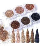 Eseres 6 Boxes Gold Holographic Nail Glitter Set for Art Decoration - Metallic Flakes for Shining Nails - Buy Online on GoSupps.com