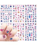 Lilo and Stitch Nail Art Stickers - 6 Sheets, Self-Adhesive Cartoon Design Decals for DIY Nail Decoration - Buy Online on GoSupps.com